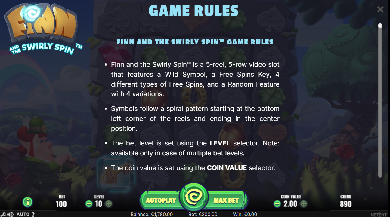 Finn and the Swirly Spin Game Rules